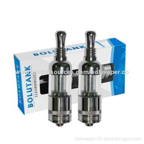 Glass Shisha Atomizers with Replaceable Dual-coil, Holds Up to 1.8mL Liquid